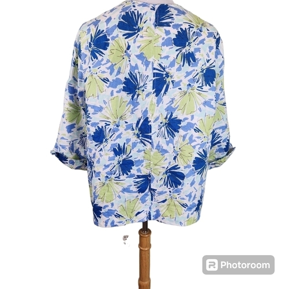 Kim Rogers 100% Linen Jacket, sz 1X - Picture 2 of 7